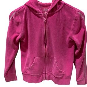 City Streets Cuddly Pink Zip Up Sweatshirt size 10/12 (runs small)